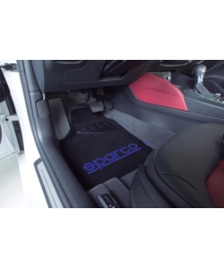 Set 4 tappetini neri e blu per auto sparco